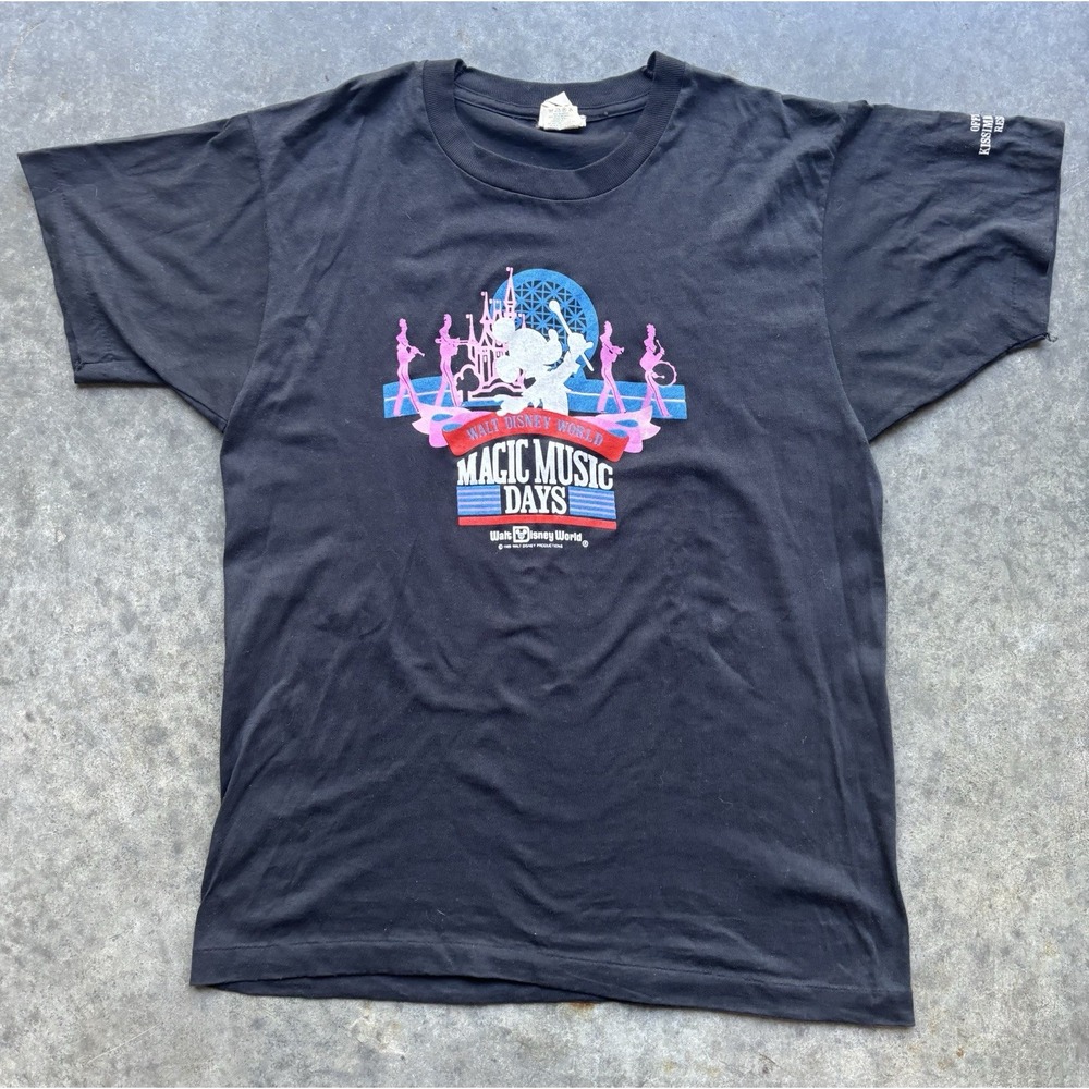Vintage 80s Walt Disney World Magic Music Days T Shirt 1985 Size Large